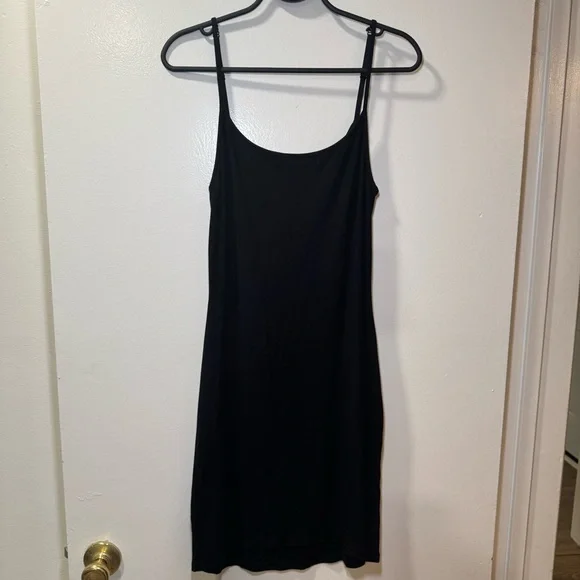 Skims Black Ribbed Slip Dress – Size L – Like New - Picture 7 of 8
